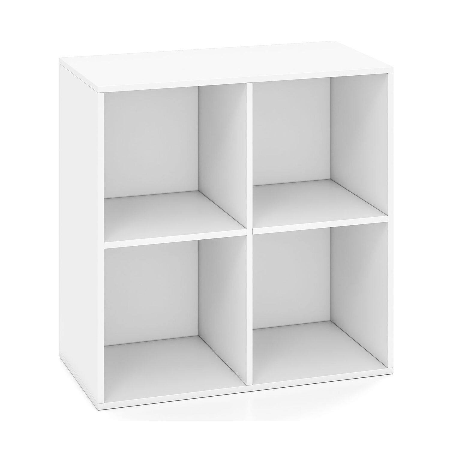 4-Cube Book Shelf Wooden Bookshelf Modern Bookcase Storage Organizer 4-Cube Book Shelf Wooden Bookshelf Modern Bookcase Storage Organizer
