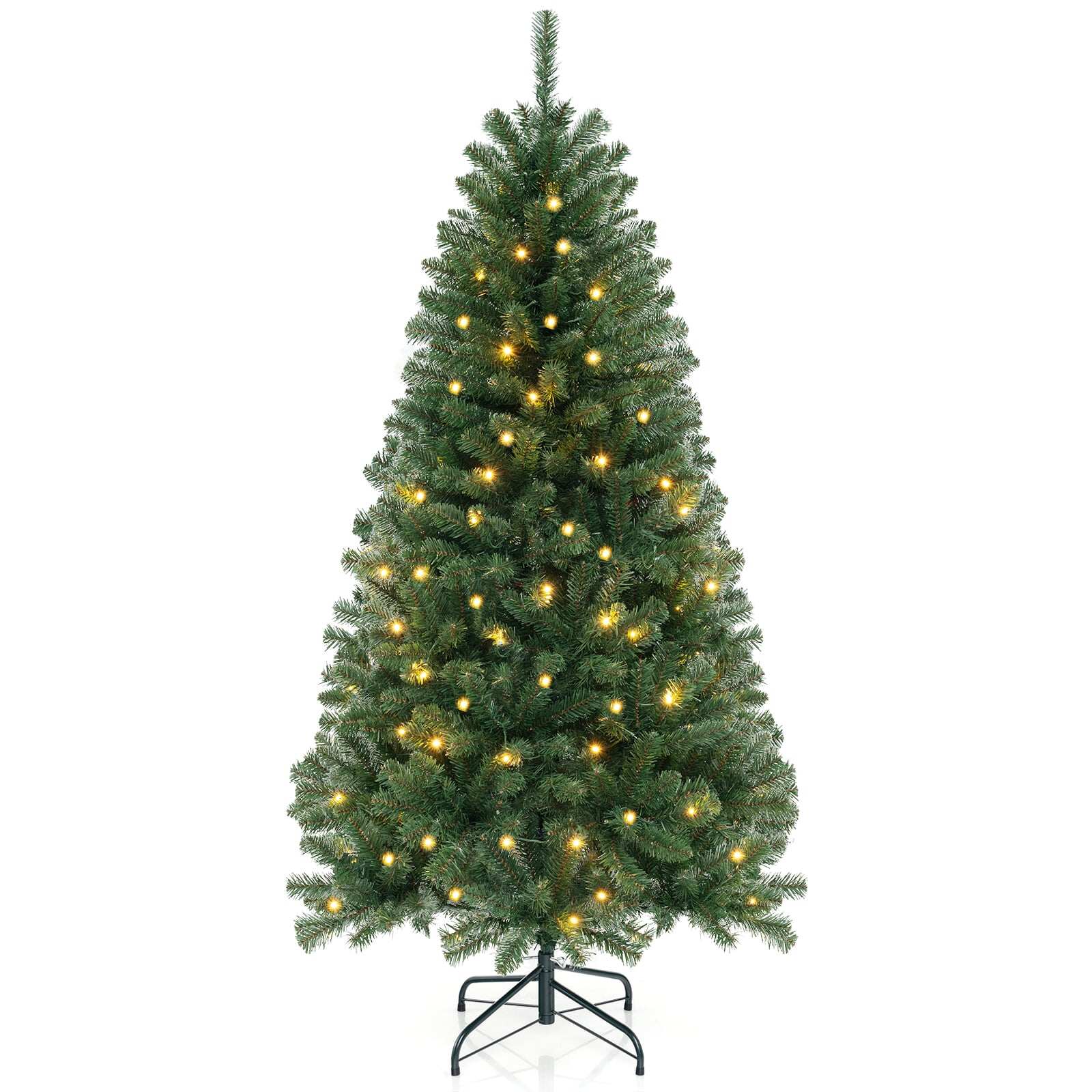 180 cm pikkune kunstkuusk 568 PVC oksaotsa ja 200 LED-tulega, pidulik kuusk