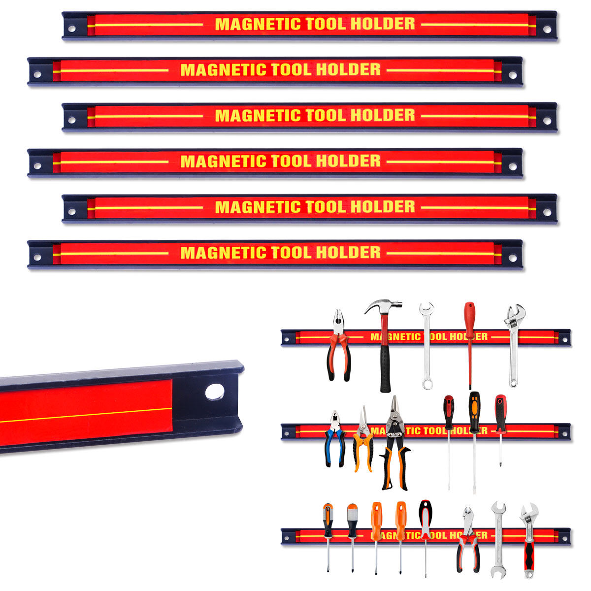 Tööriistade magnetribade komplekt 46cm (6 tk)
