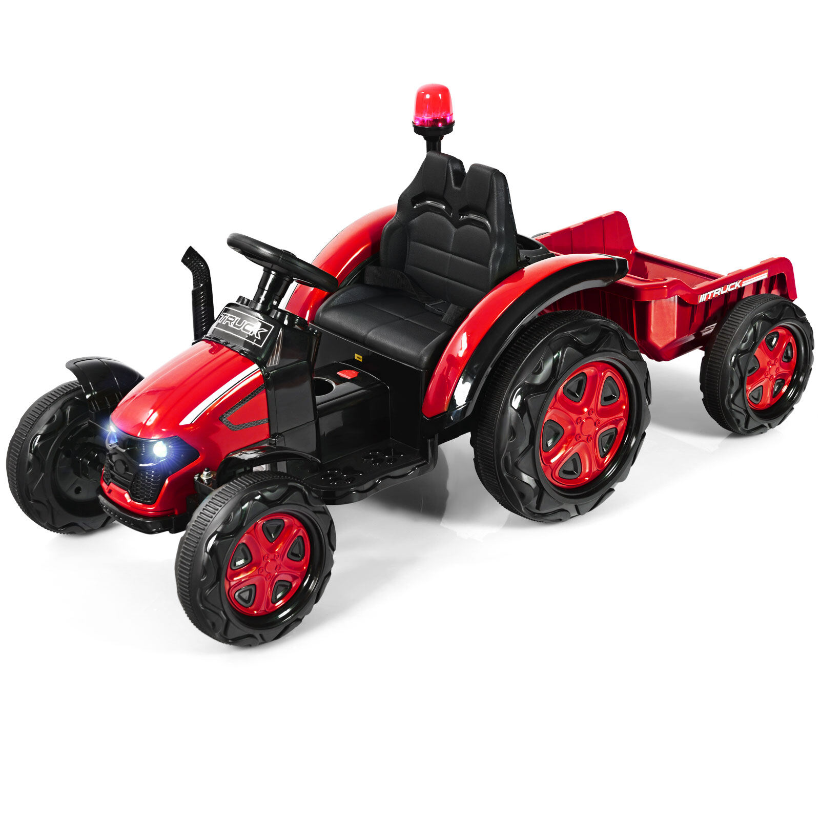 12 V traktor laste pealeistutav traktor eemaldatava haagisega 151 x 68 x 70 cm punane