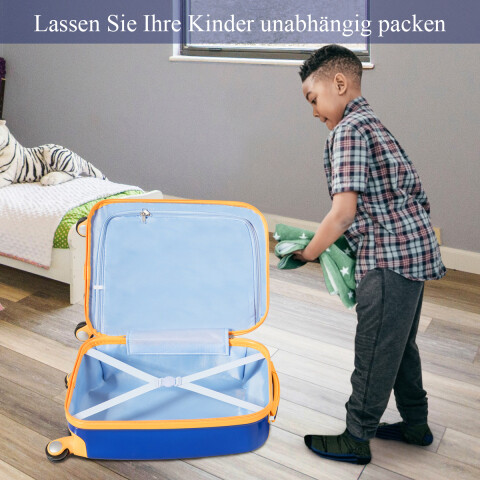 2-osaline lastekohver + seljakott plastist lastekärust, laste pagasi astronaudid