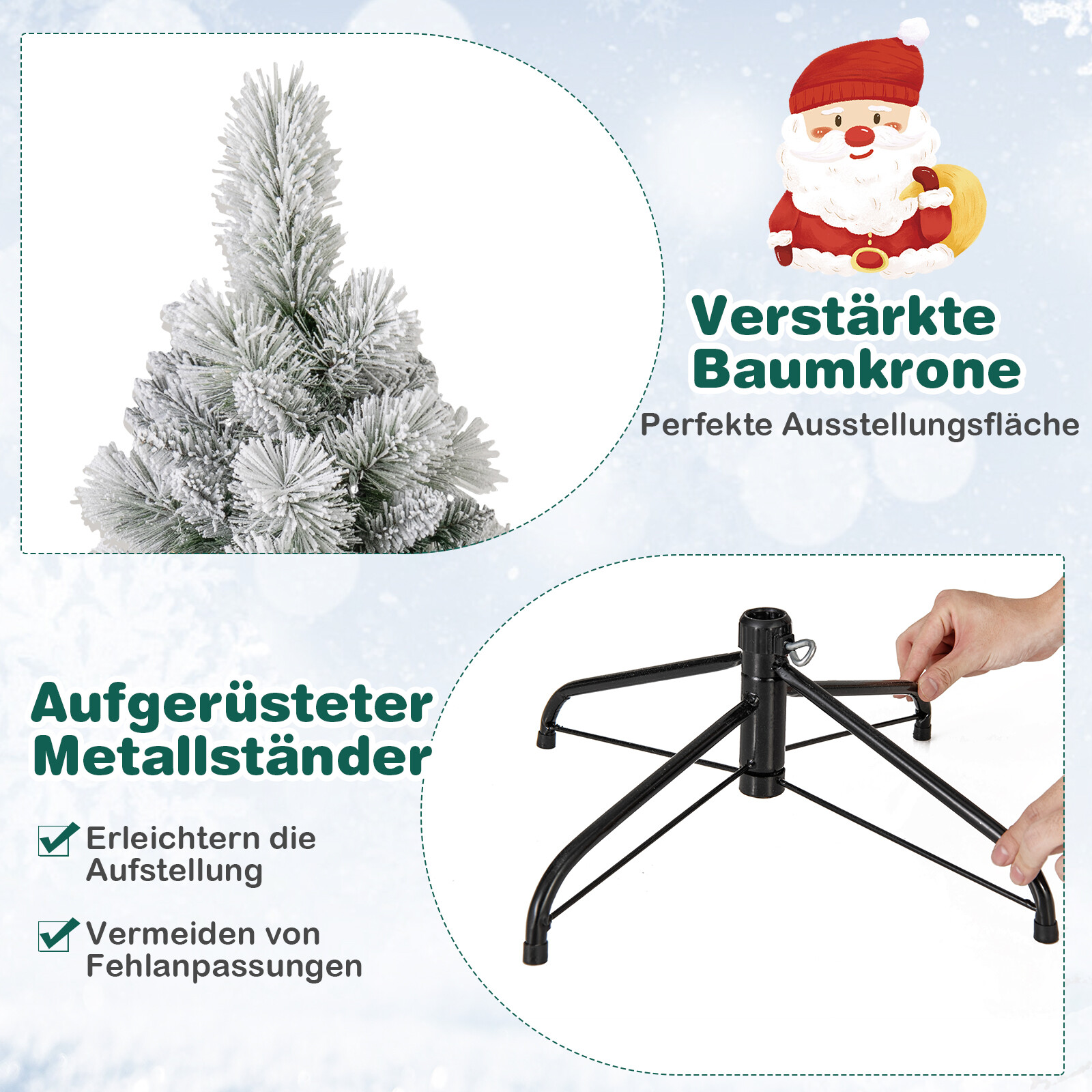 210 cm pikkune kunstkuusk valgustusega. Hüpik-kuusk 200 sooja valge LED-tule ja 680 oksaotsaga.