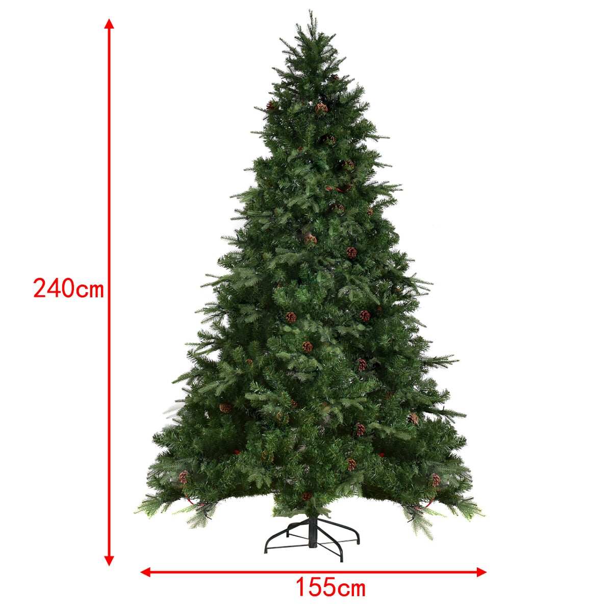 Kunstlik männipuidust led-jõulupuu alusega 240cm