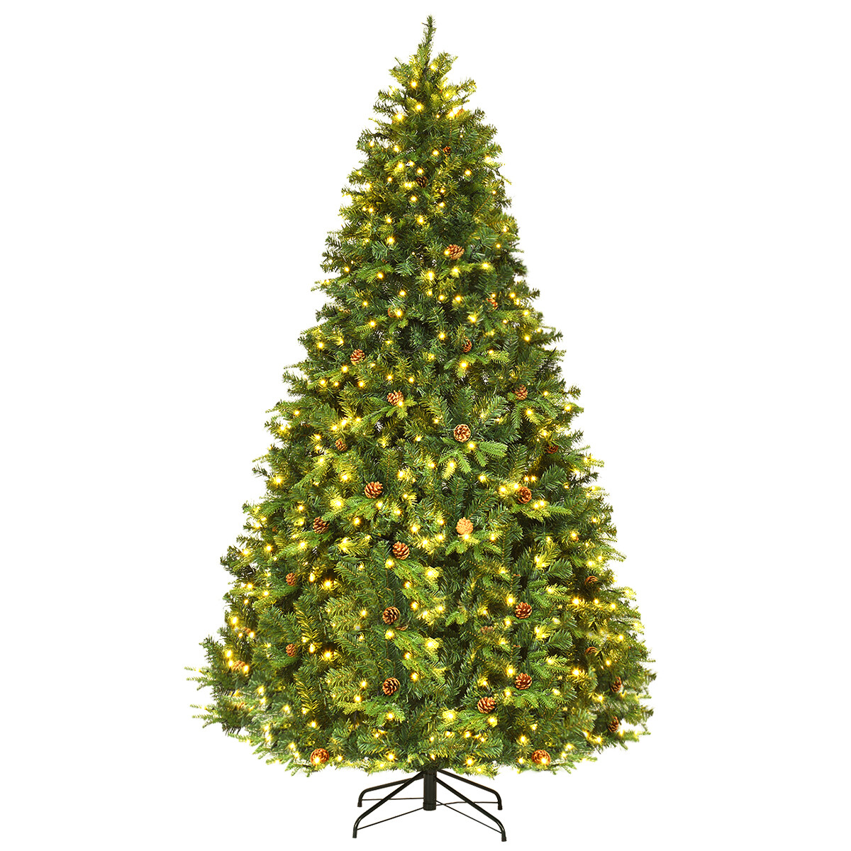 Kunstlik männipuidust led-jõulupuu alusega 240cm