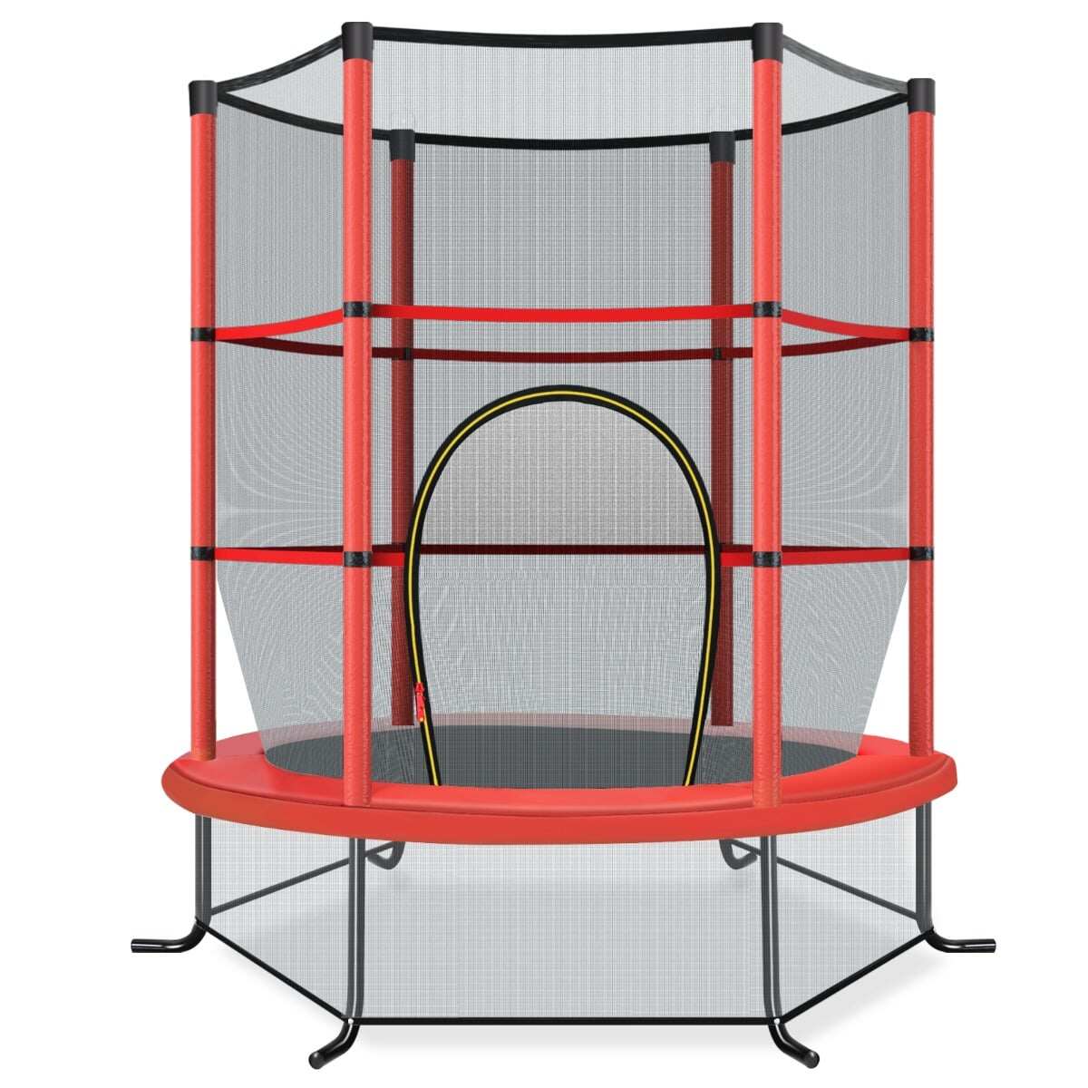 Ø140cm aiabatuut turvavõrguga, kandevõime kuni 135 kg, lastele alates 3. eluaastast, punane