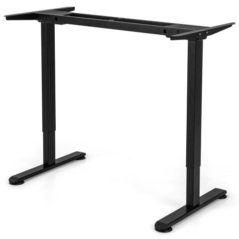 Elektriline kahemootoriline lauaalus, kõrgusega reguleeritav, 109–151 x 59 x 70–120 cm, must