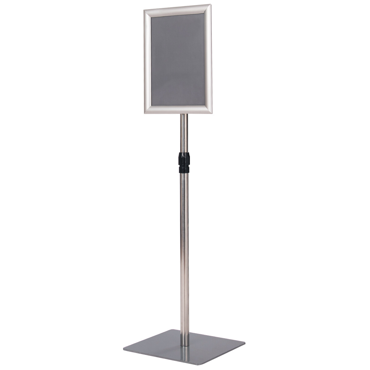 DIN A4 infoalus, kõrguse reguleerimisega, eemaldatav plakatialus, plakat hõbedane/must 33 x 24 cm - hõbedane