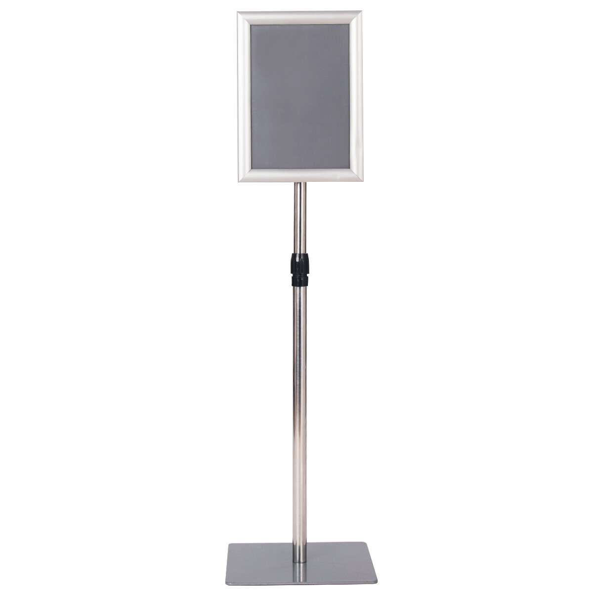 DIN A4 infoalus, kõrguse reguleerimisega, eemaldatav plakatialus, plakat hõbedane/must 33 x 24 cm - hõbedane