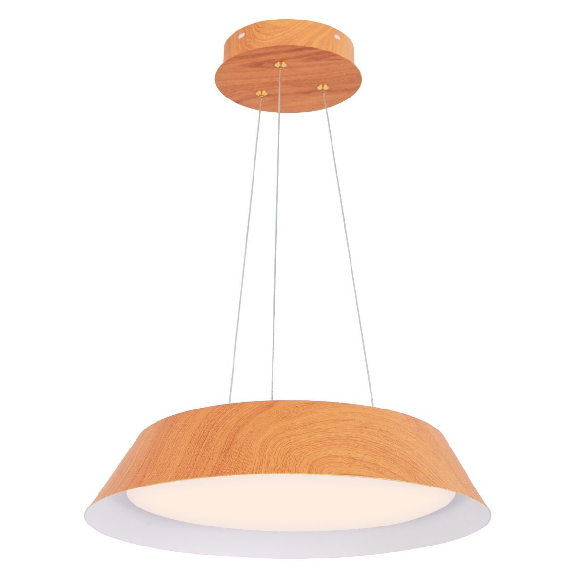 21 W LED-laevalgusti, energiasäästlik laelamp puiduimitatsiooniga metallraamiga, naturaalne