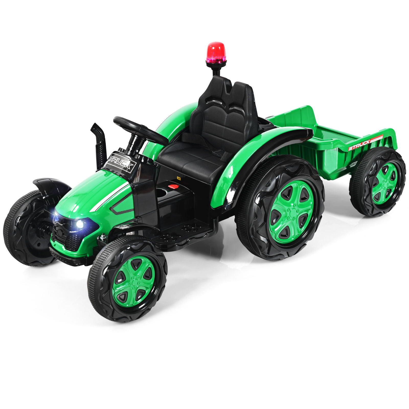 12 V laste elektritraktor haagisega mängutraktor 151 x 68 x 70 cm roheline