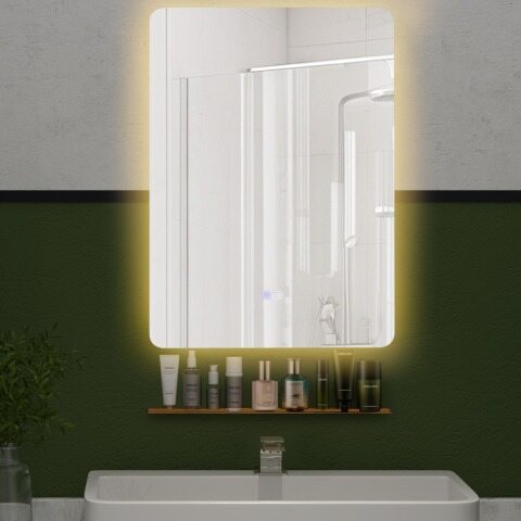 70x50cm LED vannitoapeegel reguleeritava heledusega ja 3 värviga, ise sulav funktsioon, meigipeegel