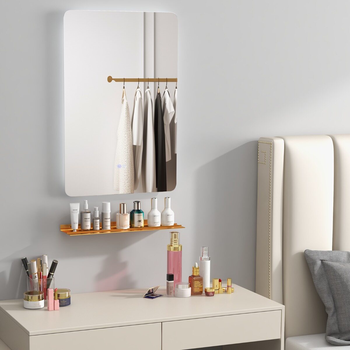 70x50cm LED vannitoapeegel reguleeritava heledusega ja 3 värviga, ise sulav funktsioon, meigipeegel