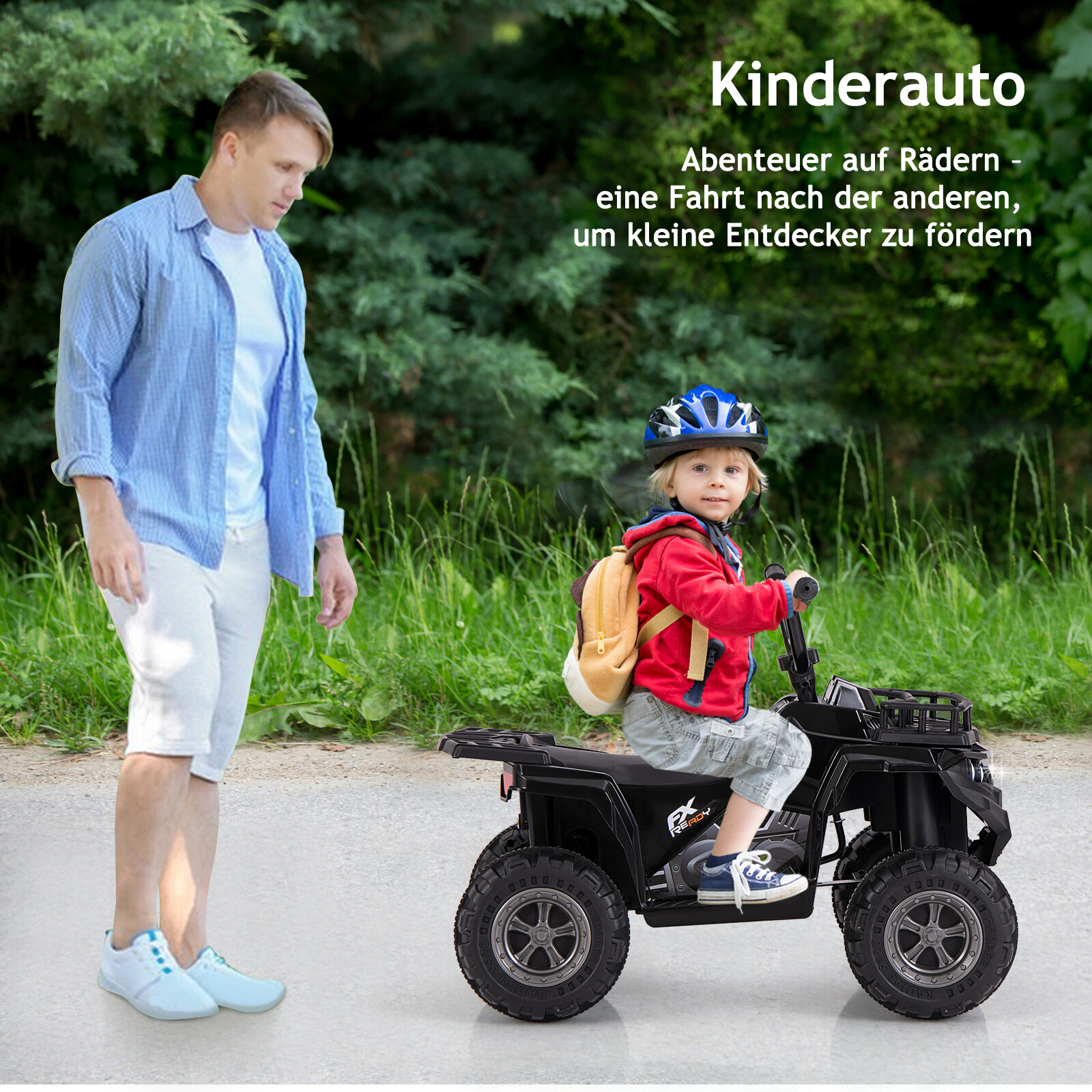 6 V laste elektriline ATV edasi- ja tagasikäiguga elektriauto ATV laste ATV must