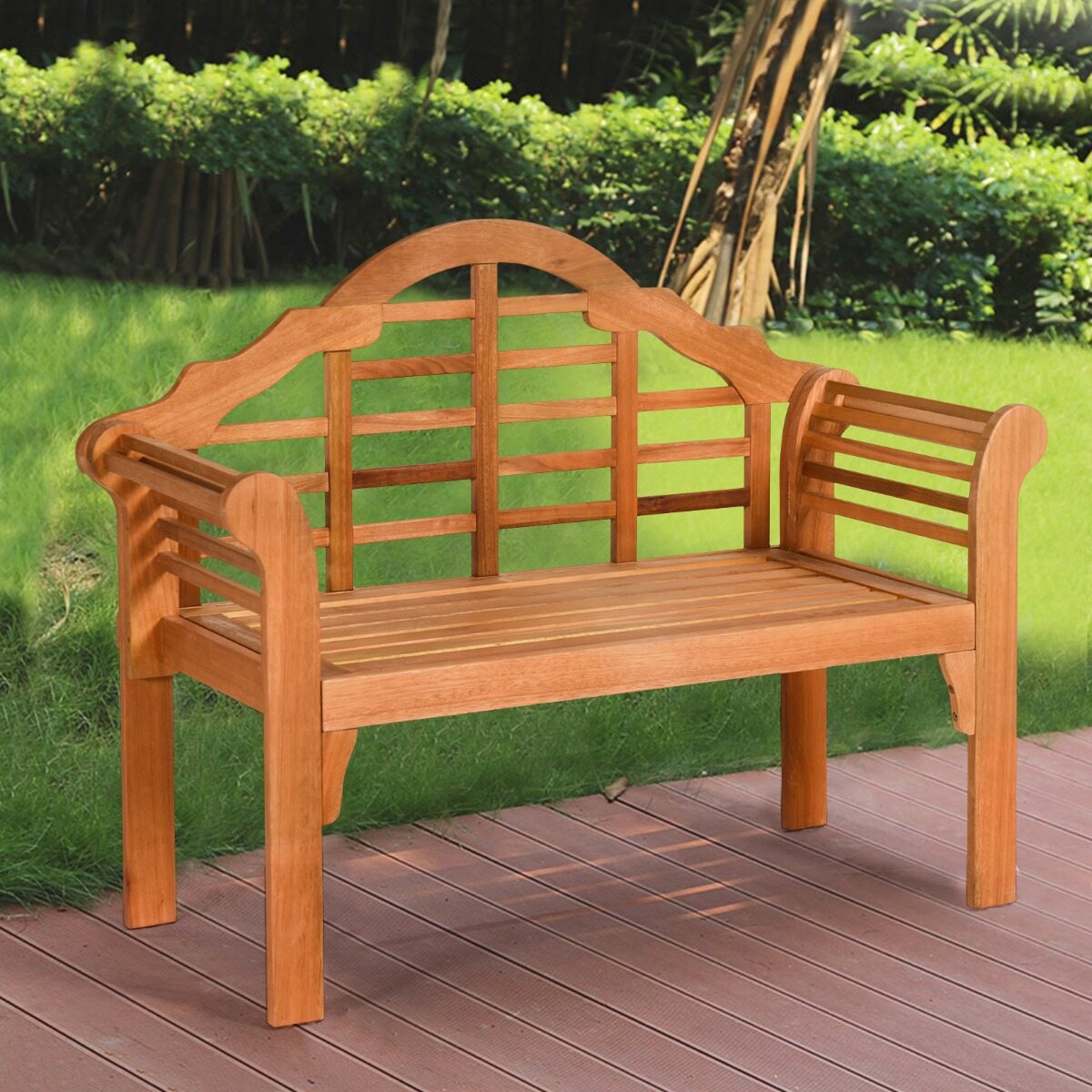 Kokkupandav aiapink puidust õues kasutamiseks 123 x 54 x 96 cm naturaalne