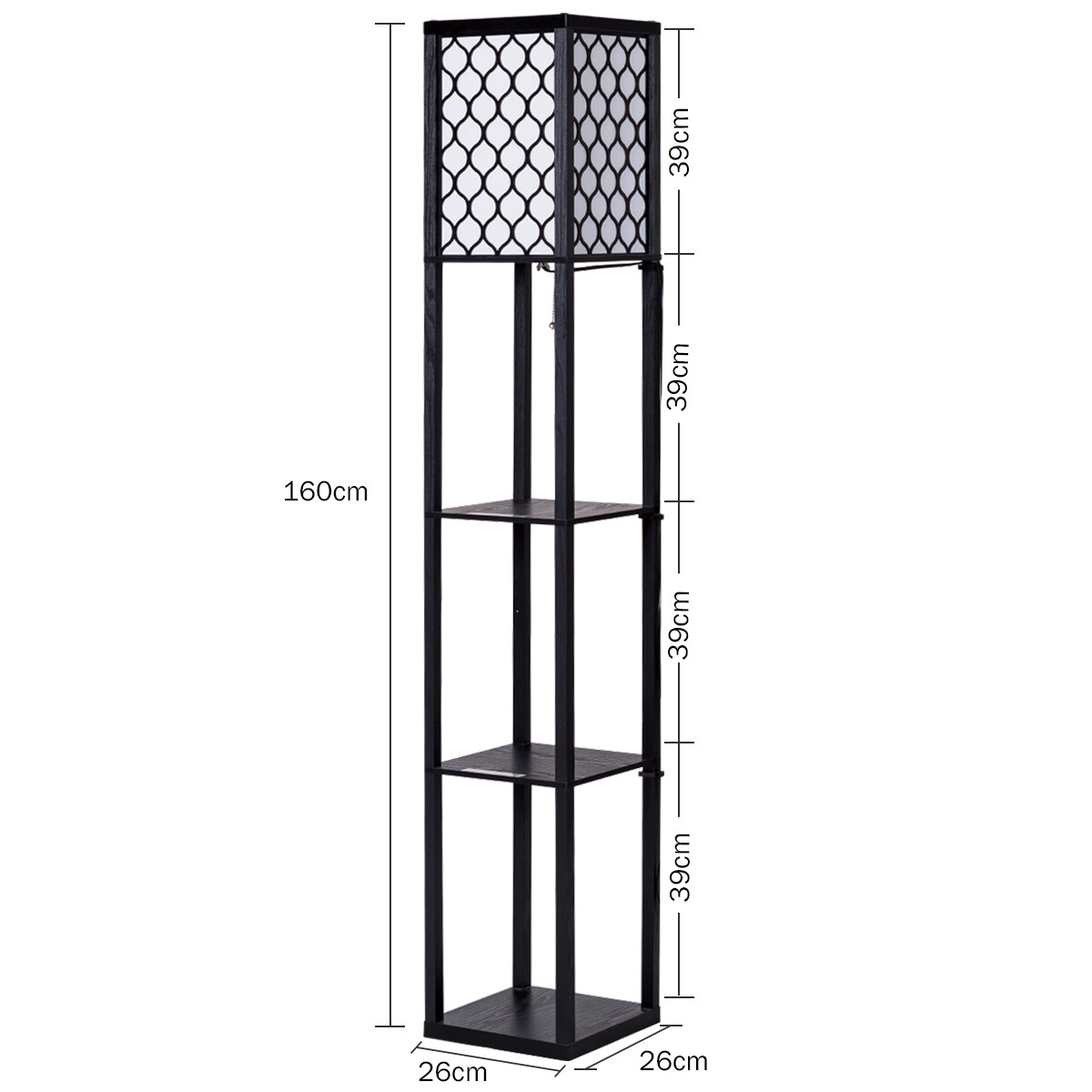 Moodne lamp 160 cm raamaturiiuliga