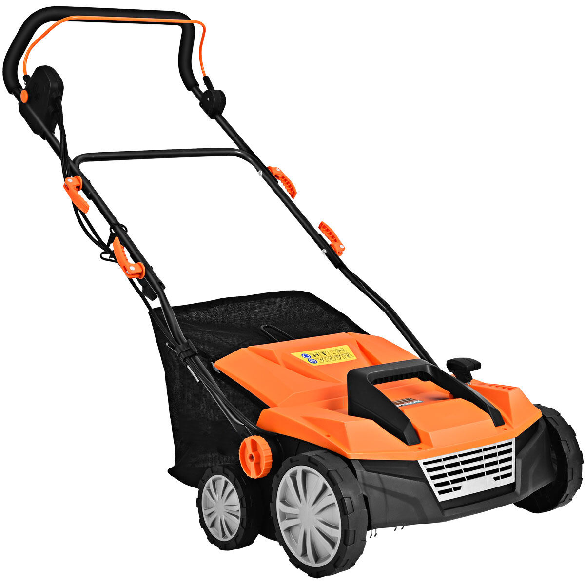 Elektriline muruniiduk-aeraator 1800 W, 2 töösügavustaset, 67 x 58 x 86 - 104 cm, oranž