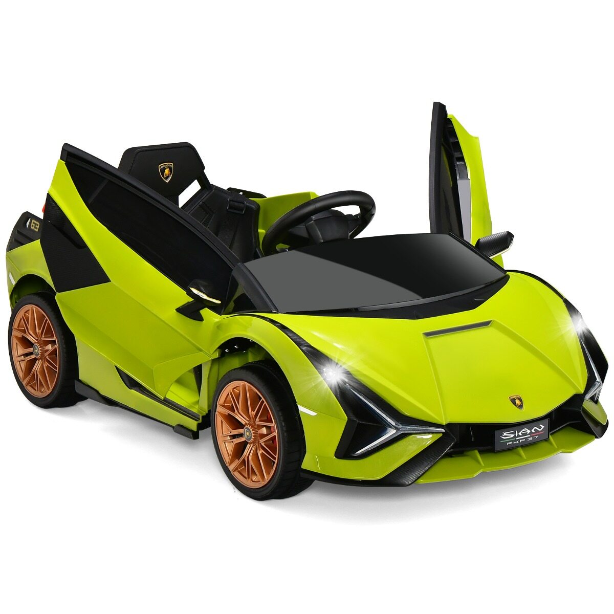 12 V Lamborghini laste elektriauto 2.4 G puldiga lasteauto 3-5km/h MP3-ga roheline
