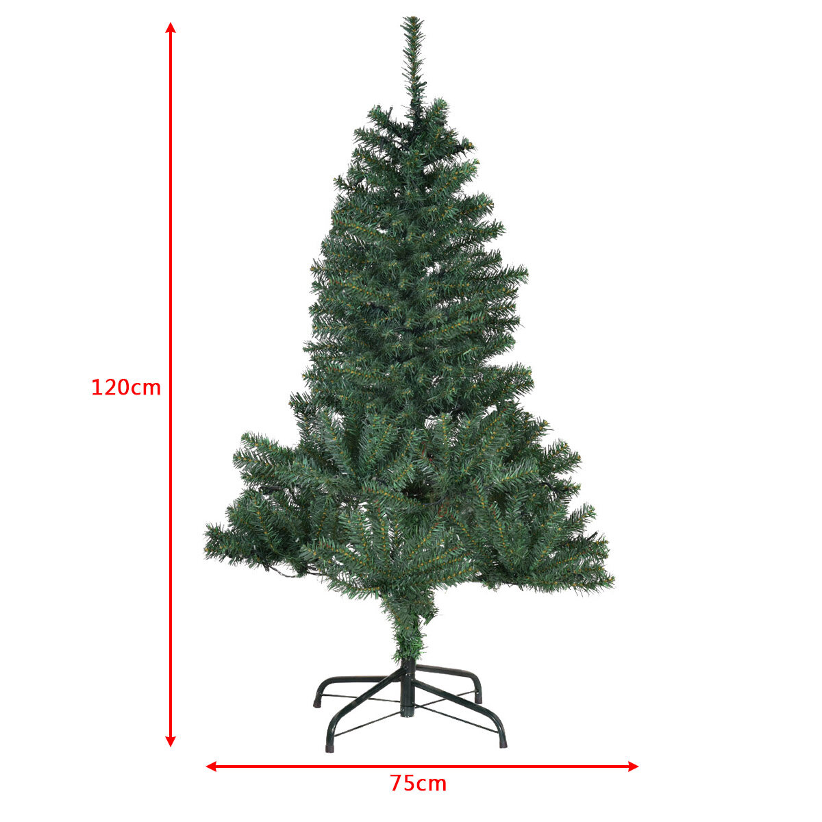 Jõulupuu Kunstlik jõulupuu LED-tuledega Jõulupuu 120/180/210/240/270 cm Roheline-120 cm