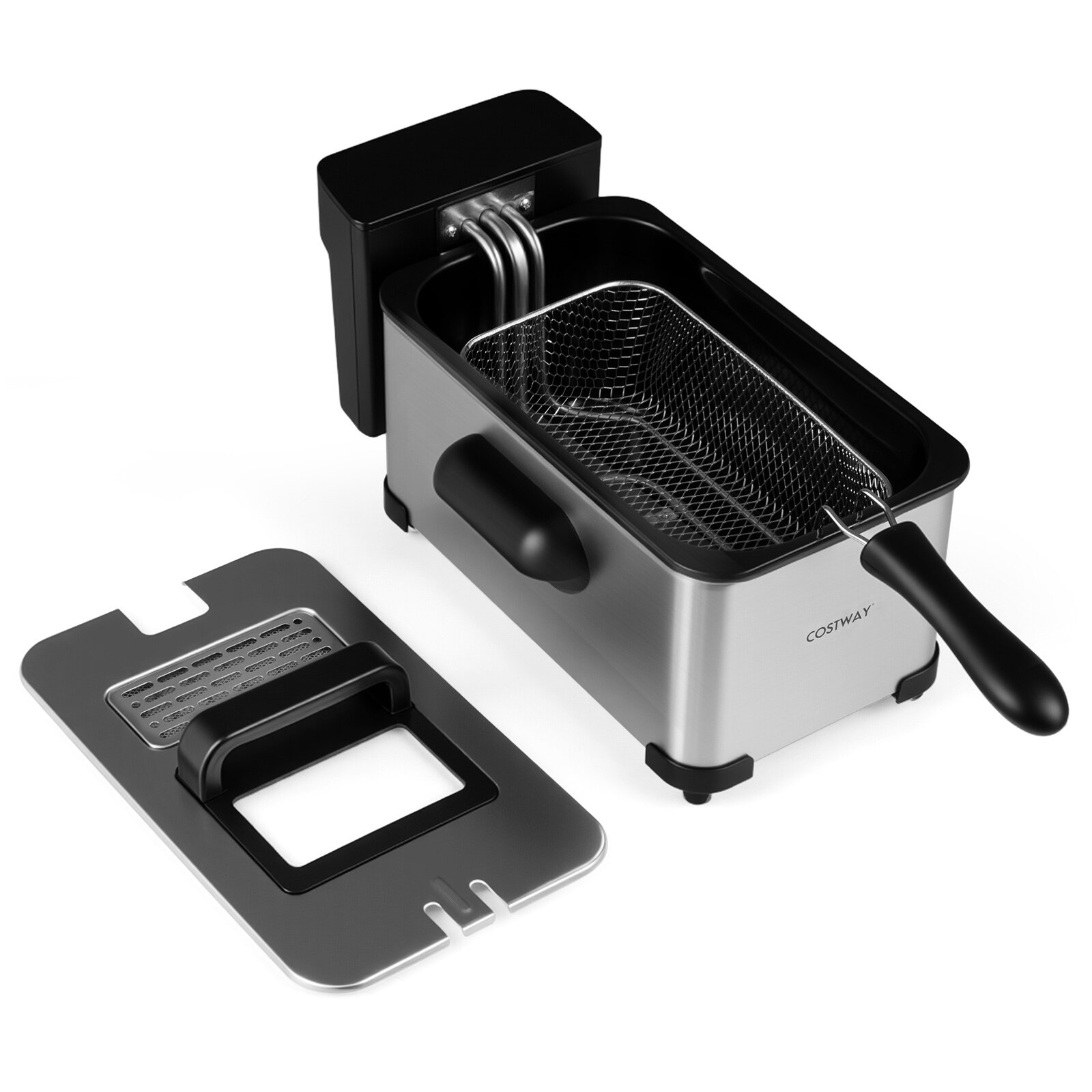Immagine prodotto - Friggitrice elettrica in acciaio inox 3L