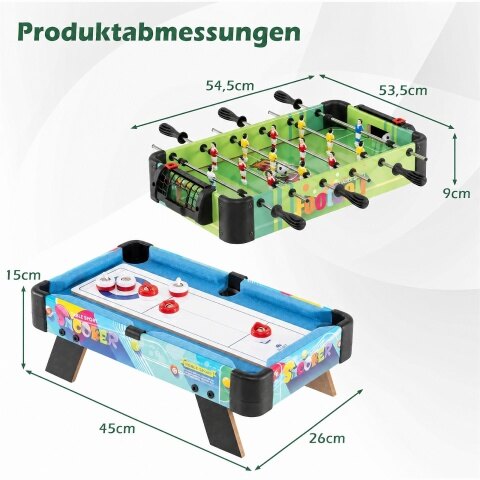 4-ühes mängulaua komplekt koos kõigi lisatarvikutega lastele vanuses 3+
