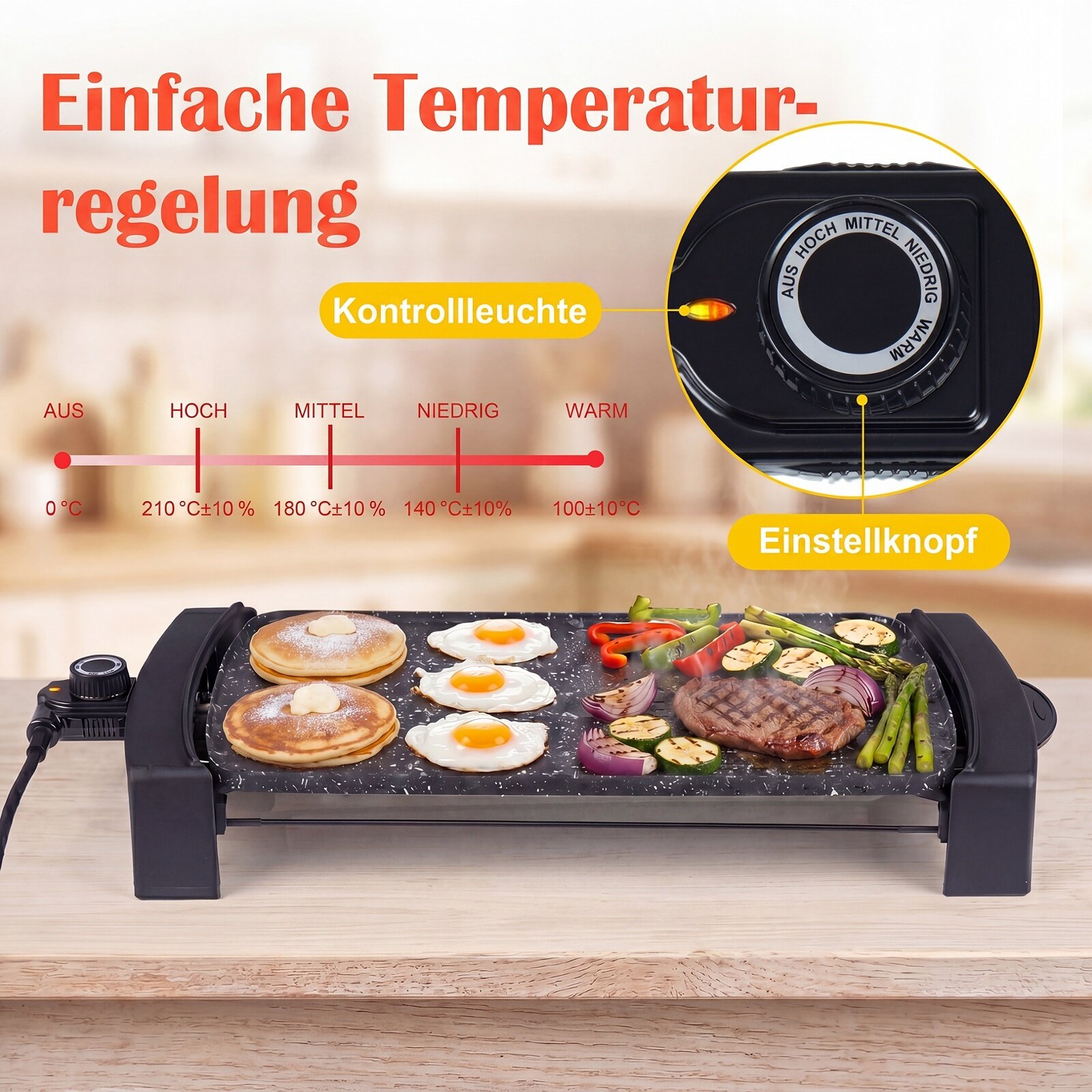 Elektrigrill 2150 W Lauagrill Elektriline kahe tsooniga sise- ja välistingimustes kasutamiseks 44 × 24 cm
