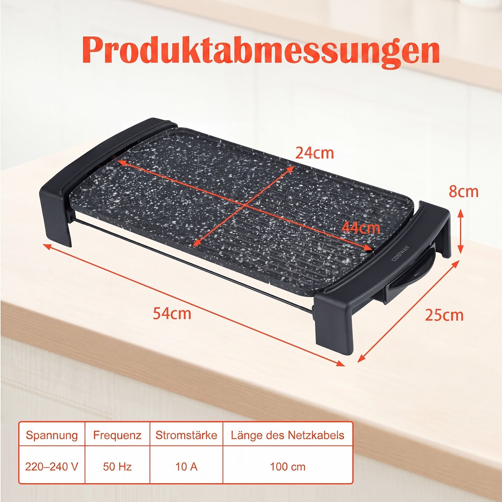 Elektrigrill 2150 W Lauagrill Elektriline kahe tsooniga sise- ja välistingimustes kasutamiseks 44 × 24 cm