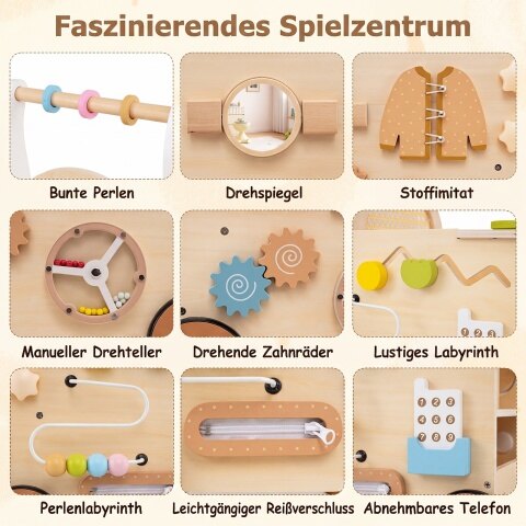 13-ühes-1-tüüpi puidust väikelapse käimistool rataste ja hoiuruumiga