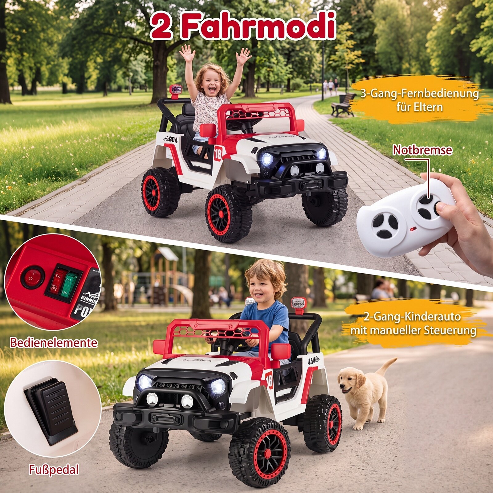 Laste elektriauto 12 V, lasteauto kahe sõidurežiimi ja puldiga, kandevõime 60 kg, punane