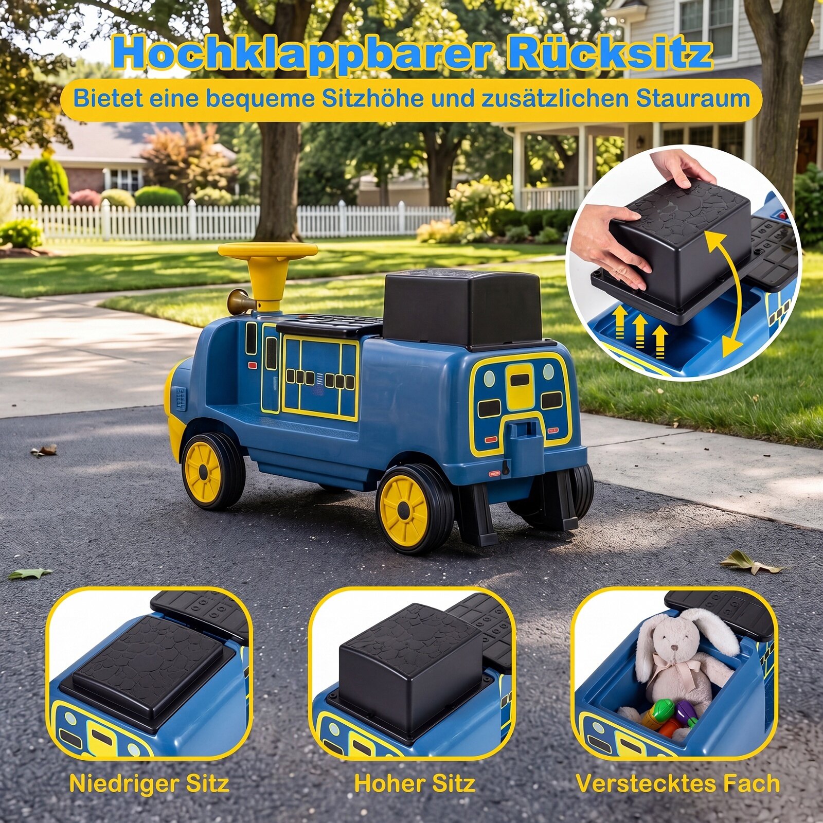 Laste elektriauto 12 V, elektriline sõiduauto 2 istme ja 2 mootoriga, 95 x 41 x 51 cm, sinine