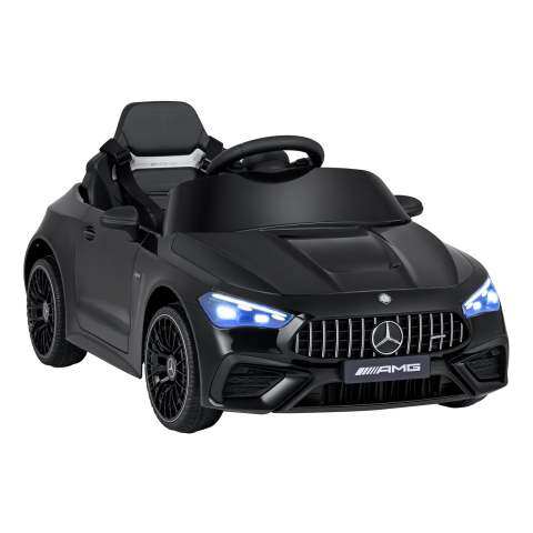 Laste elektriauto 12 V Mercedes-AMG lasteauto LED-tulede ja 2,4 G kaugjuhtimispuldiga must
