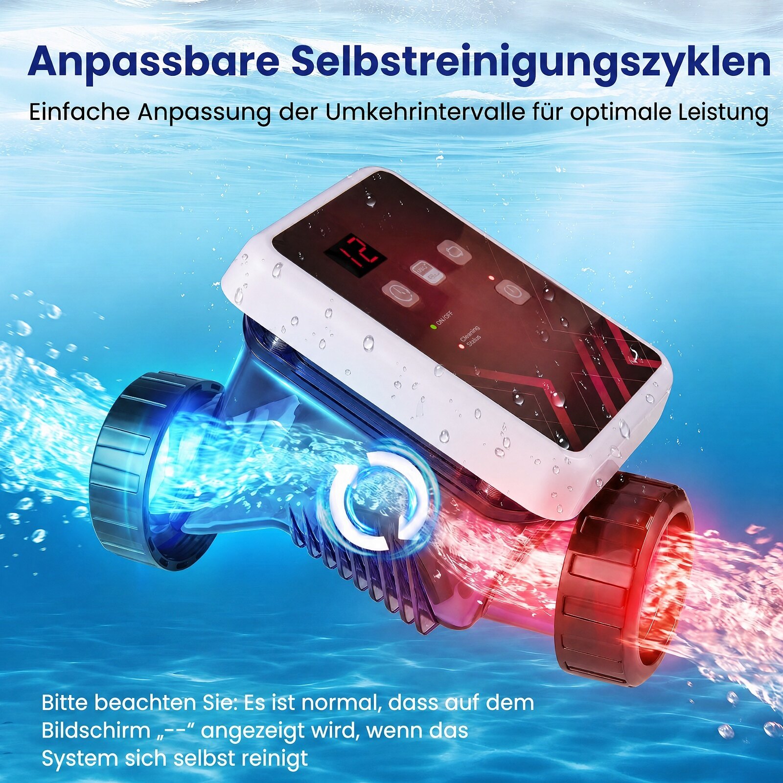 Basseini soolaklorinaator soolase vee elektrolüüsi, taimeri ja isepuhastuva elektrolüüsiseadmega basseinidele