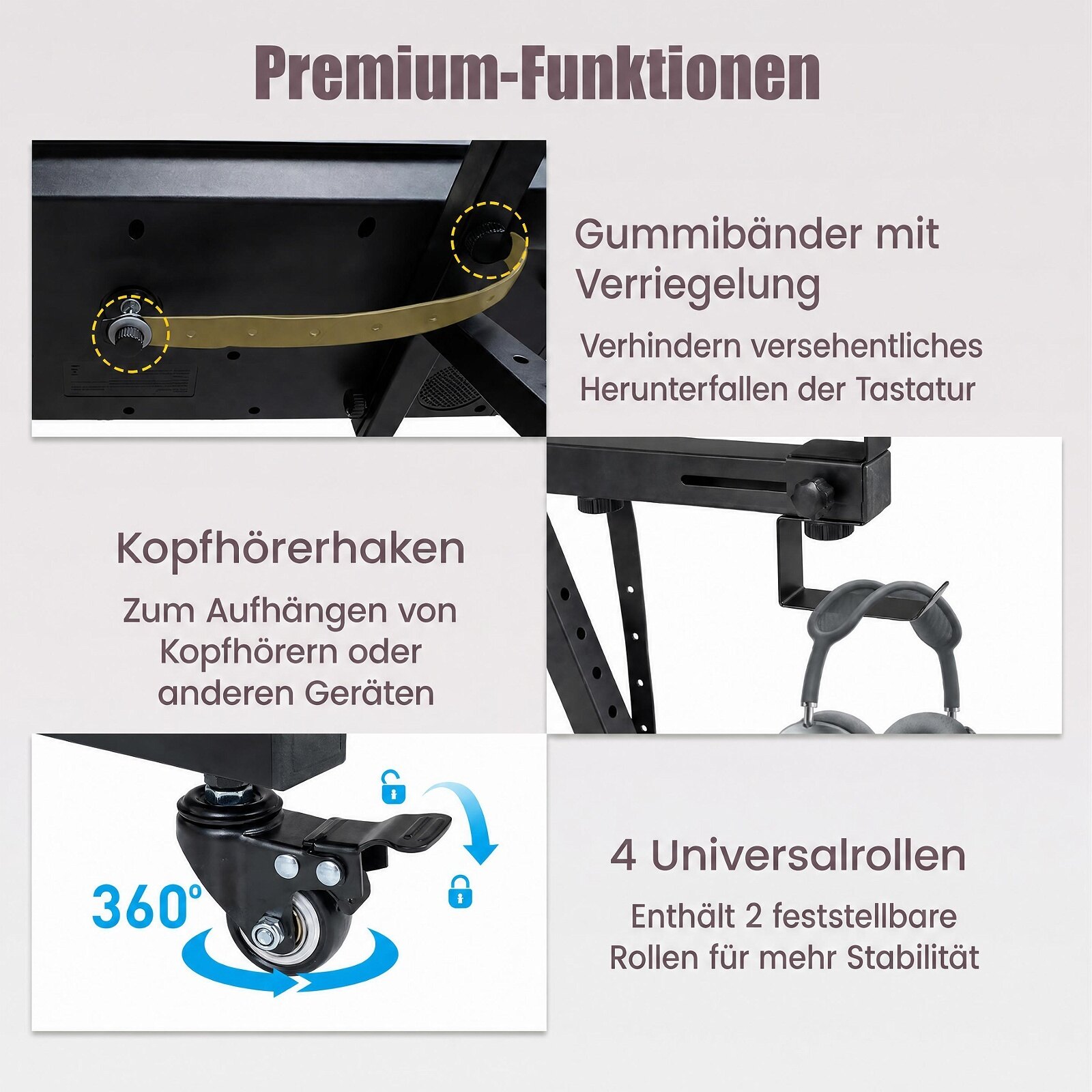 Keyboard Stand Adjustable with Fits 49 54 61 88 Keys Electric Pianos-Black Keyboard Stand Adjustable with Fits 49 54 61 88 Keys Electric Pianos-Black