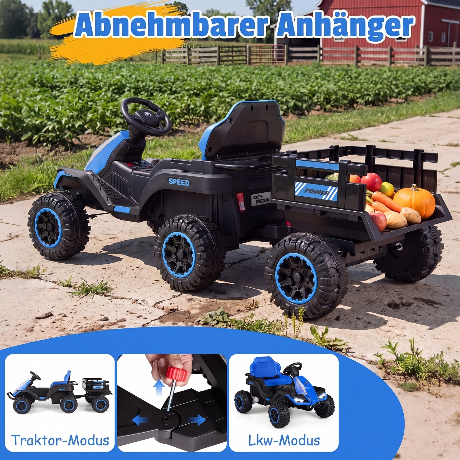 Immagine prodotto - trattore elettrico per bambini 24V