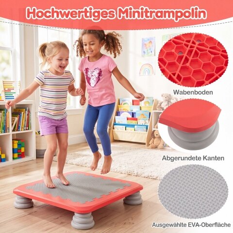 65 cm laste minibatuut 4 eemaldatava ja libisemiskindla jalapatjaga - punane