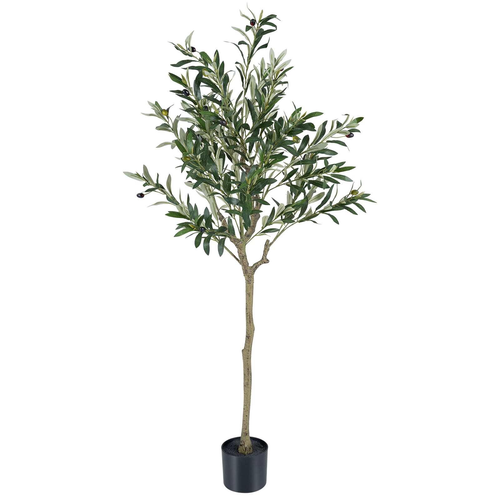 Komplekt 1 150 cm kunstõlipuu 24 oliivivilja ja 576 siidlehega