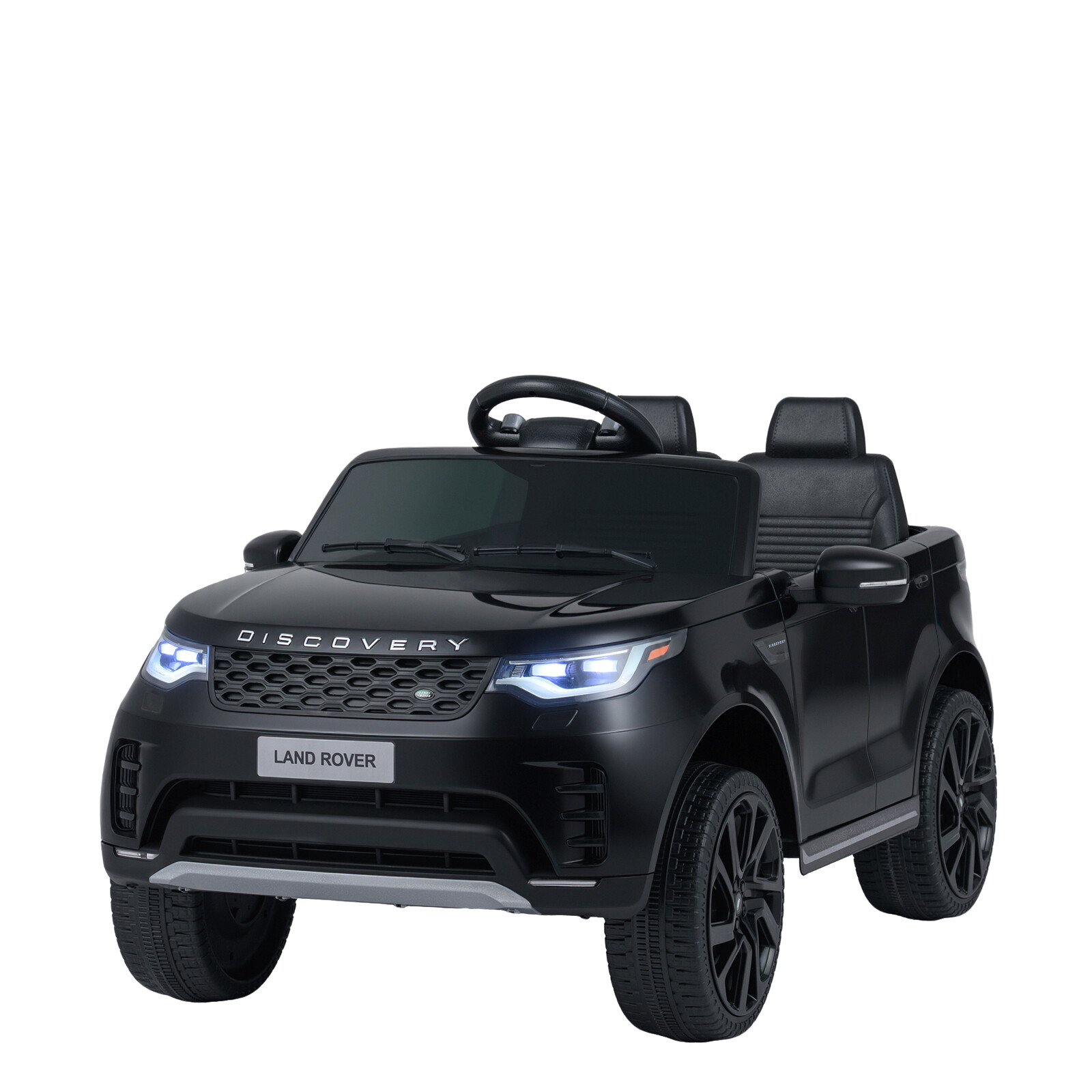 12 V Land Rover laste elektriauto vedrustusega LED-muusika juhtmevaba lastele alates 3. eluaastast must