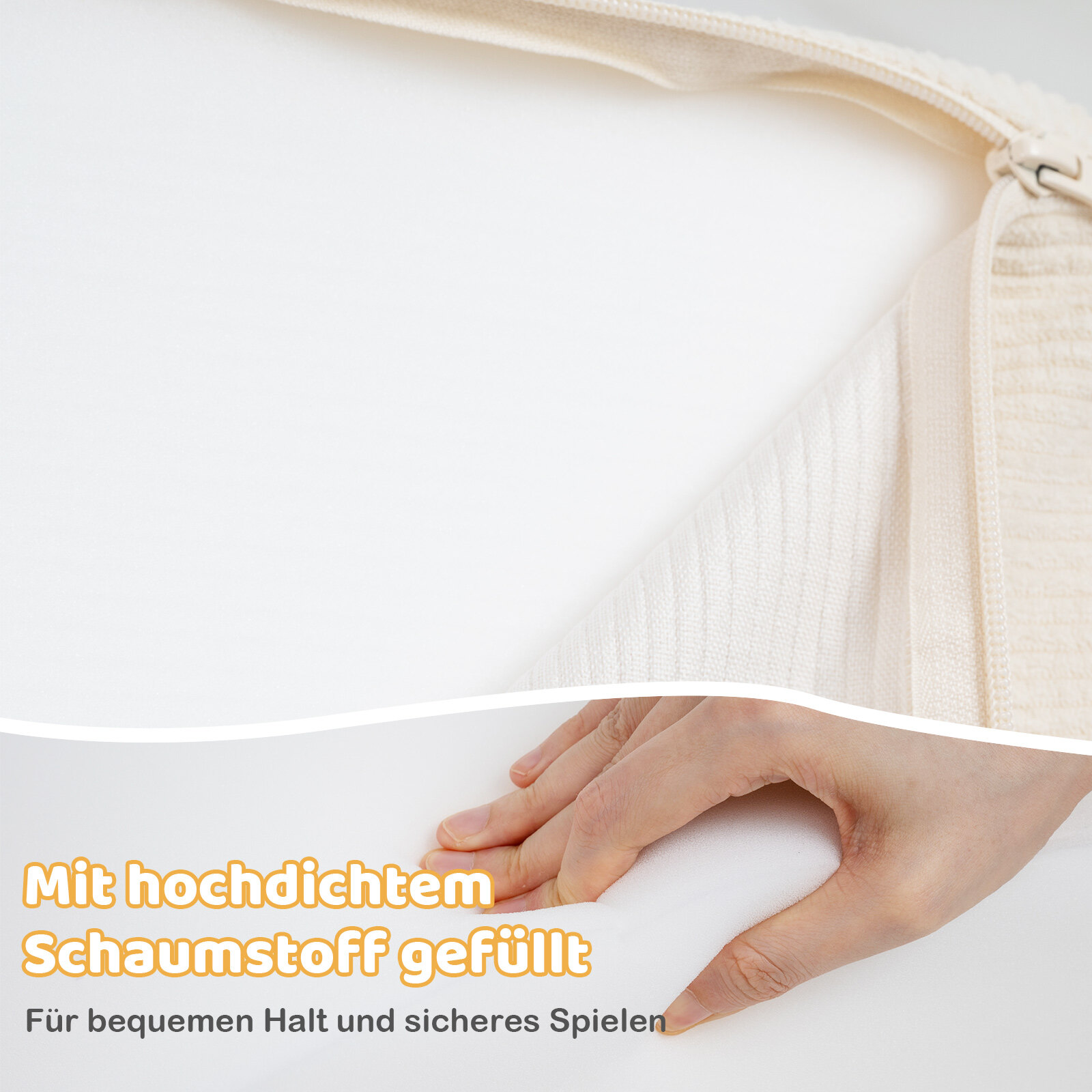 5 vahtplastist ehitusklotsi komplekt pallibasseini ja velvetist katetega, ronimisklotsid, mänguklotsid, beež