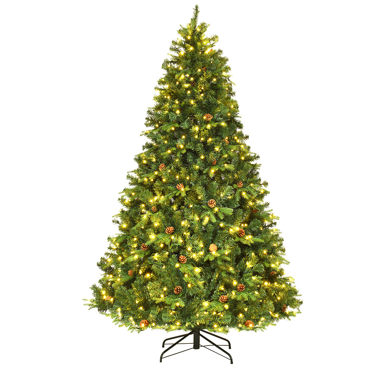 Kunstlik jõulupuu LED-tuledega 225 cm