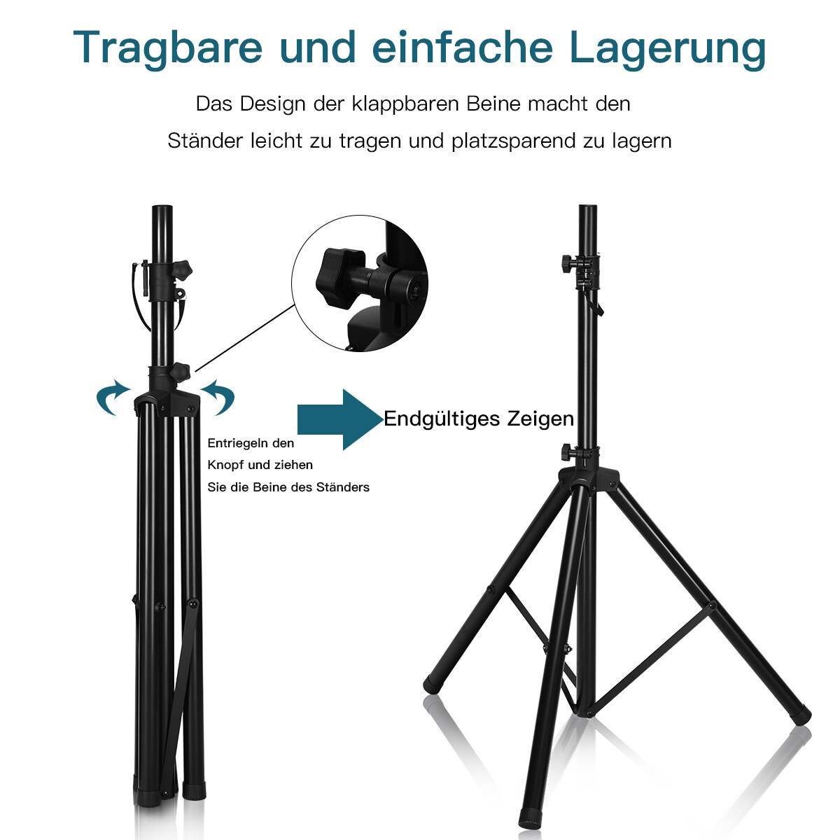 Kõlarialused 97–183 cm Kõrguse reguleerimisega kõlarialus must
