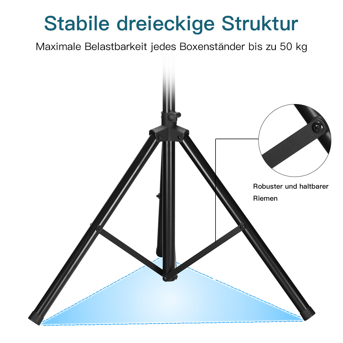 Kõlarialused 97–183 cm Kõrguse reguleerimisega kõlarialus must
