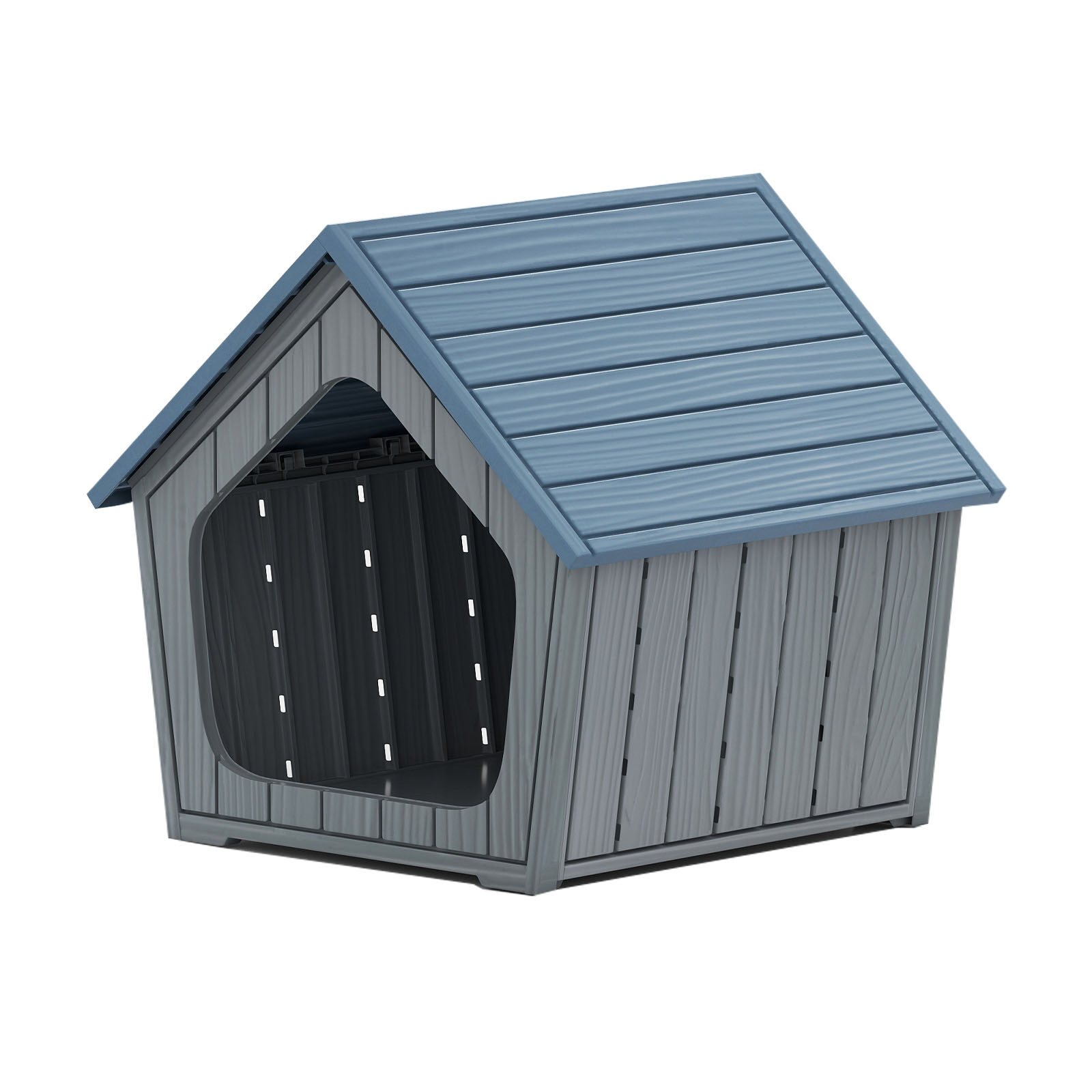 Weatherproof plastic cat house with ventilation openings & sloping roof pet protection puppy cage Weatherproof plastic cat house with ventilation openings & sloping roof pet protection puppy cage