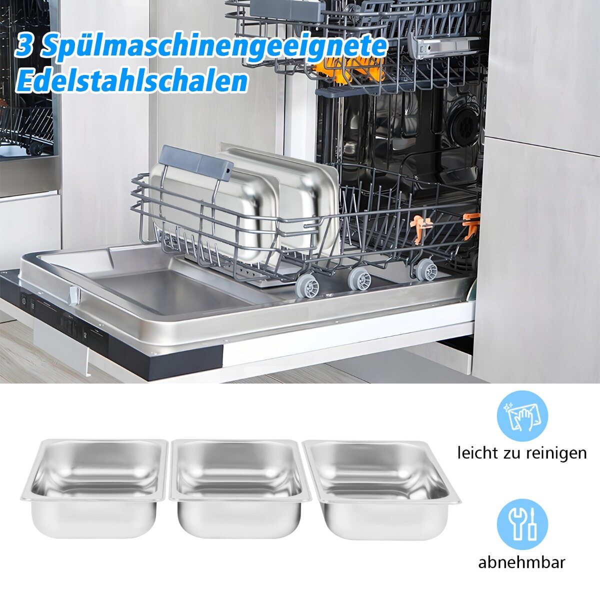 3-ühes elektriline soojendusnõu temperatuuri regulaatoriga kuni 150 ℃ 450 W toidusoojendaja 9 l