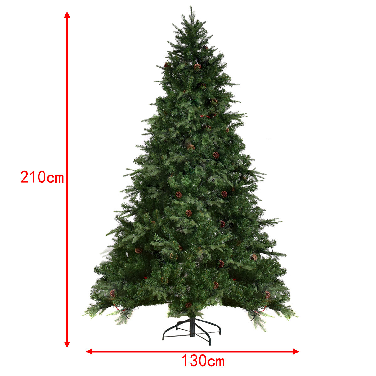 Kunstlik männist LED-jõulupuu alusega 210cm