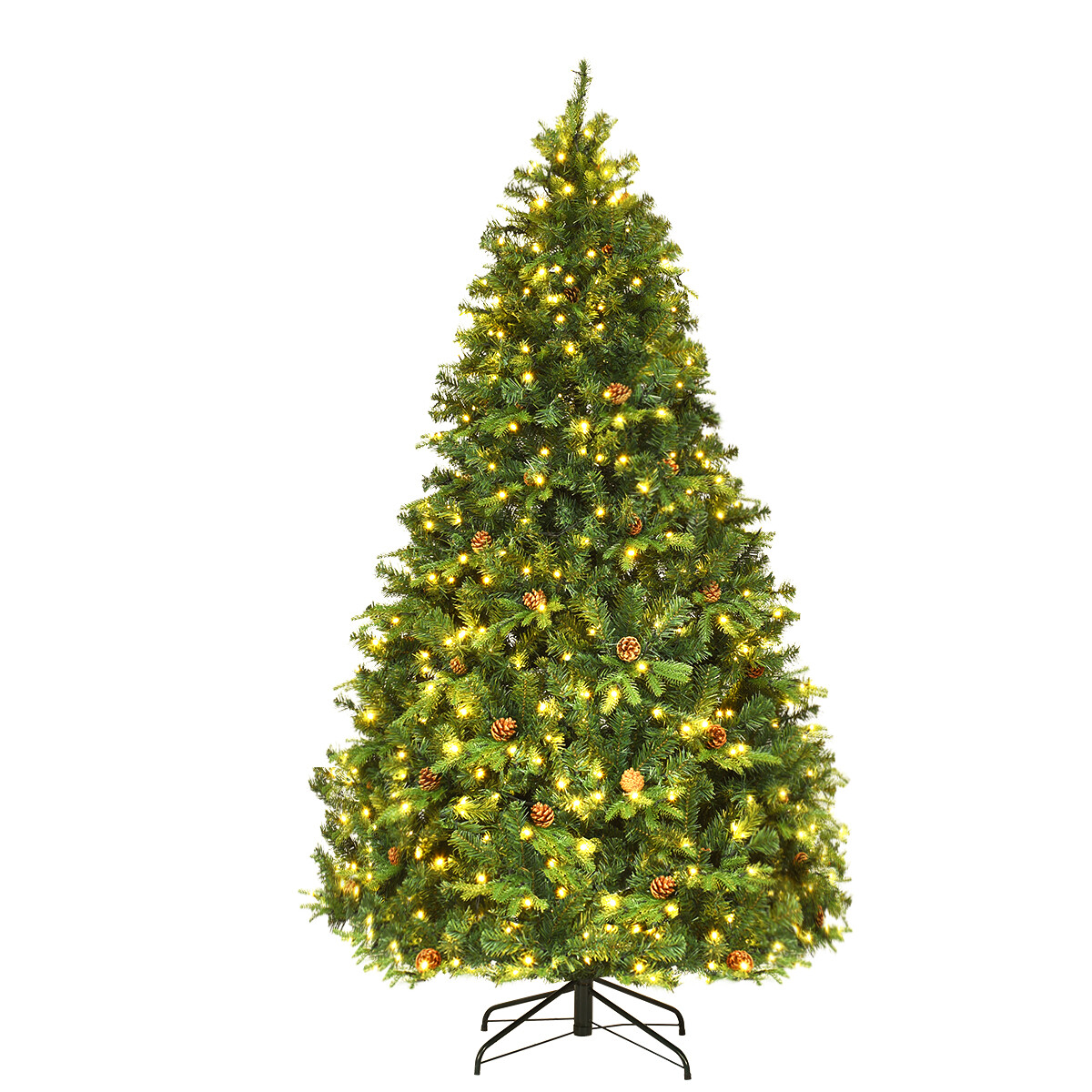 Kunstlik männist LED-jõulupuu alusega 210cm