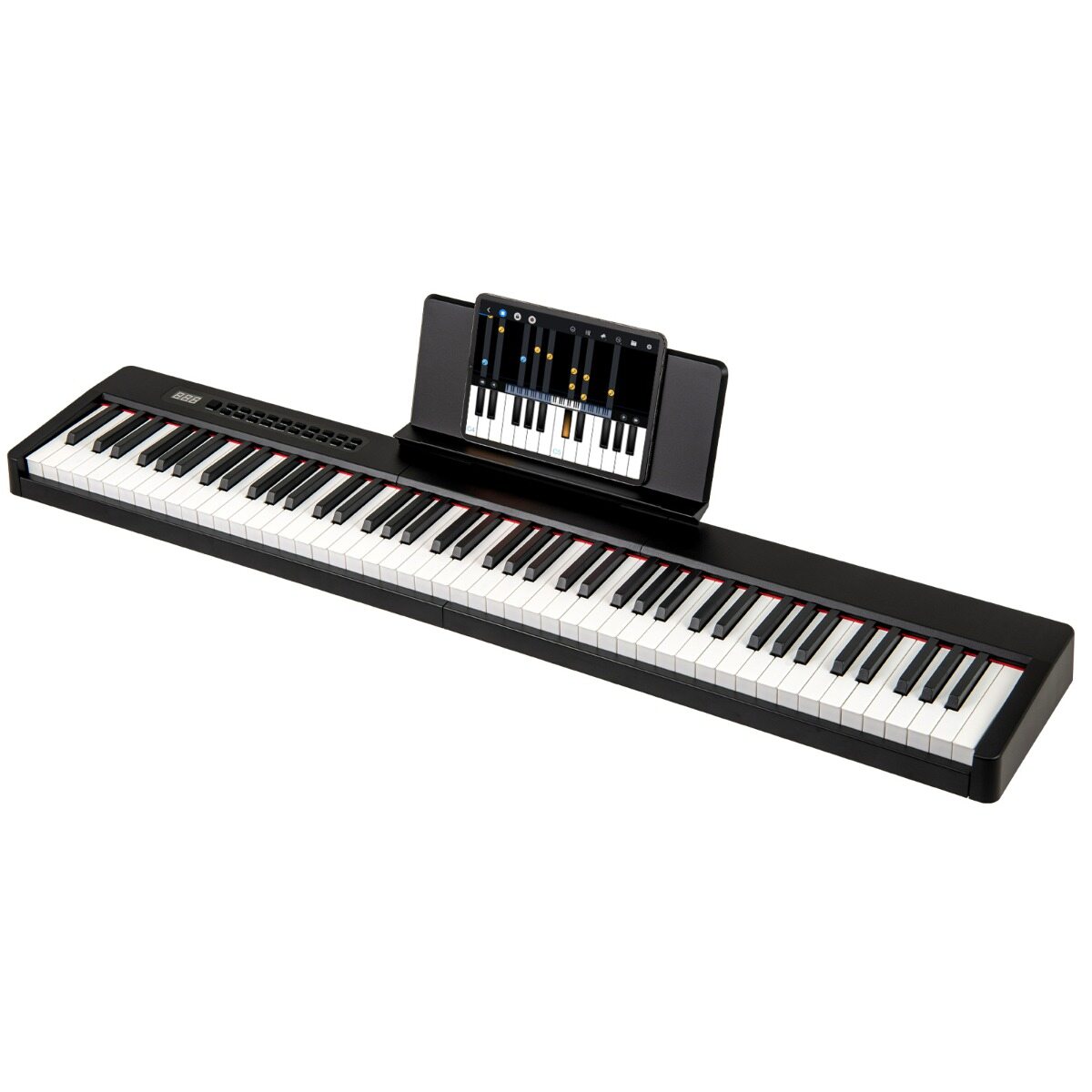 88 klahviga klaveriklaviatuur, täissuuruses elektriklaver, prantsuse keelega, DREAM Audio Source'i sustain-pedaaliga, noodialus, must