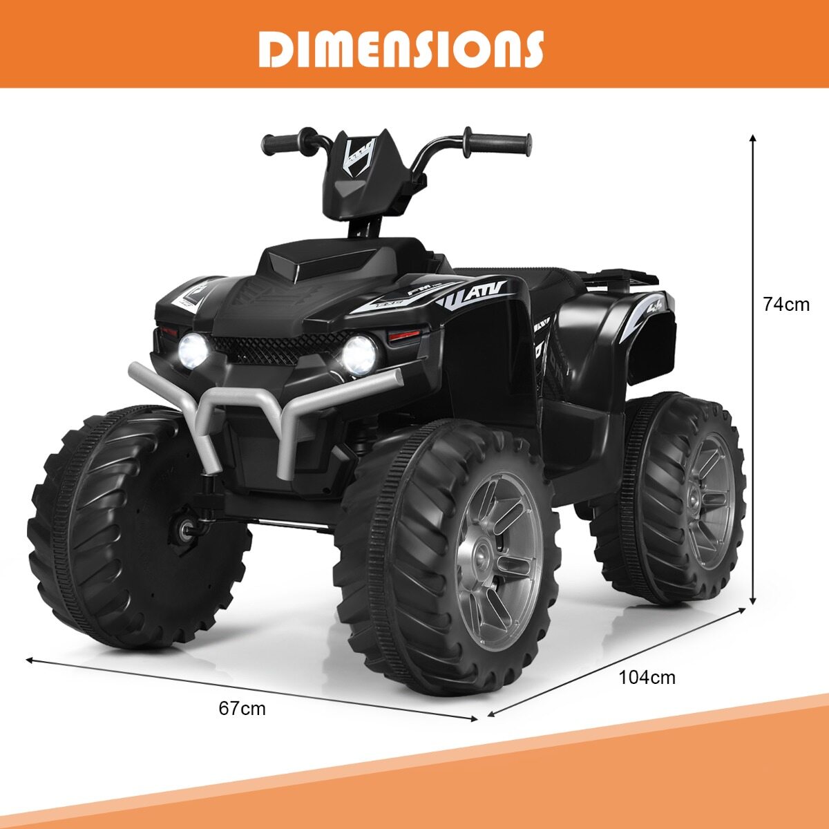 Laste elektriline ATV aku ja LED-tuledega