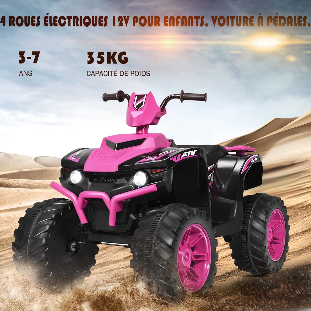Laste elektriline ATV aku ja LED-tuledega