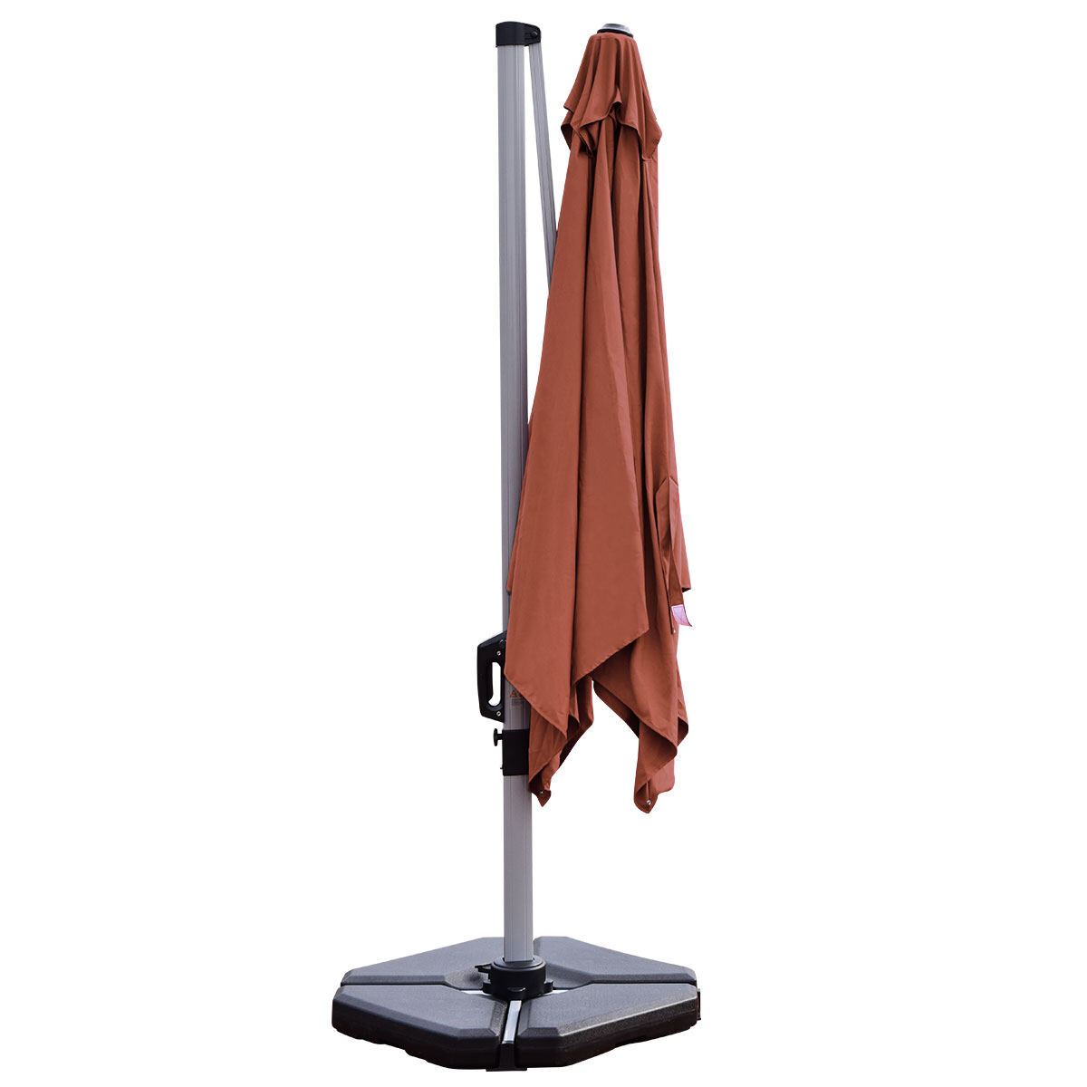 300 cm terrassi konsoolvari 360° pöörlemise ja reguleeritava kaldega - oranž