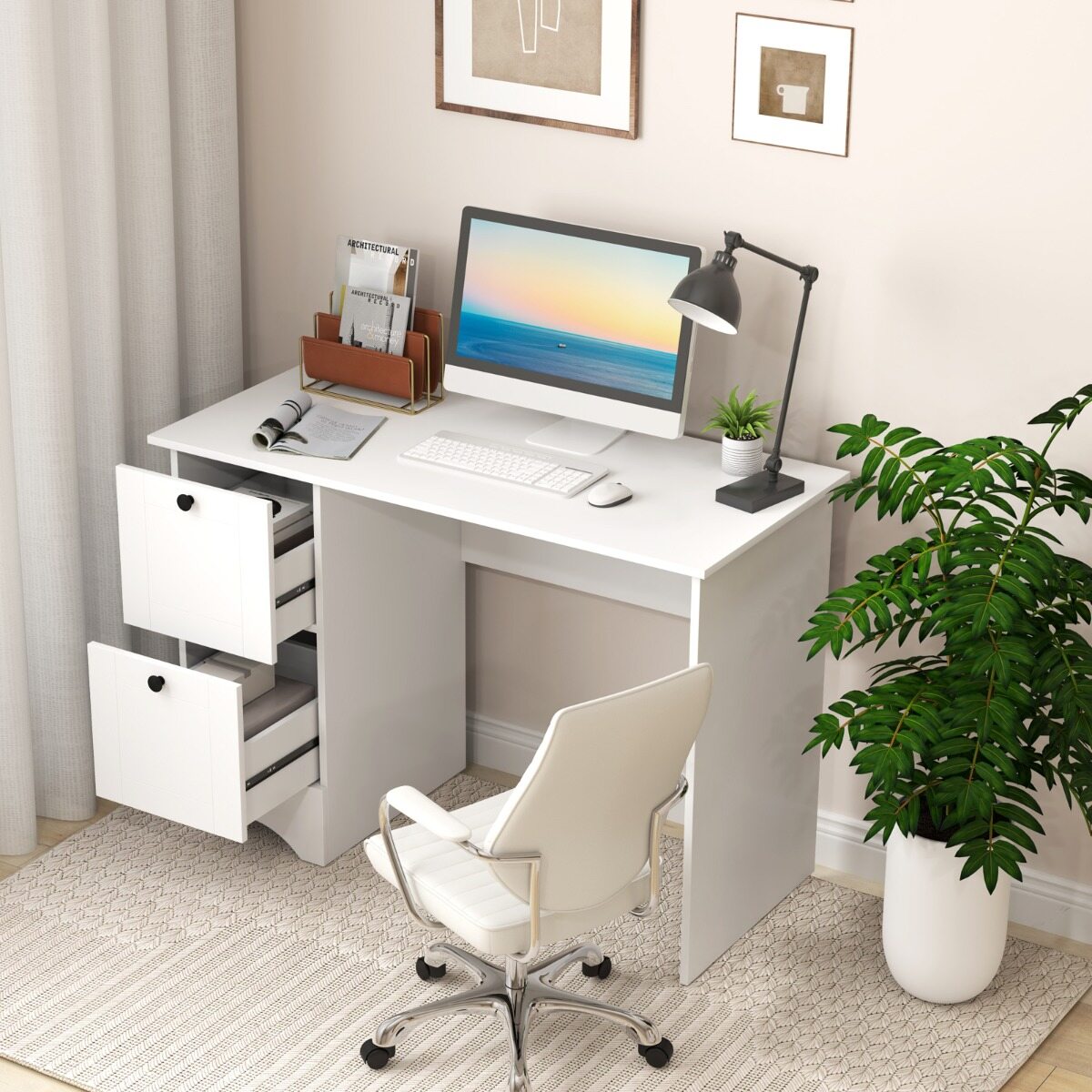 Vista prodotto - Postazione di lavoro con cassetti
