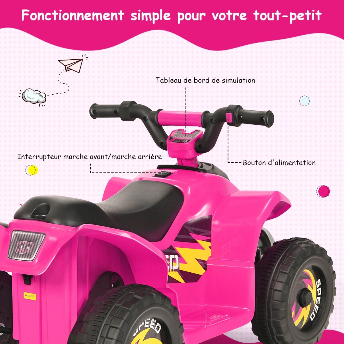 Laste elektriline ATV akuga